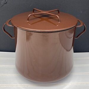Dansk Kobenstyle Brown Enamel Covered Dutch Oven Cookware 7 Quart